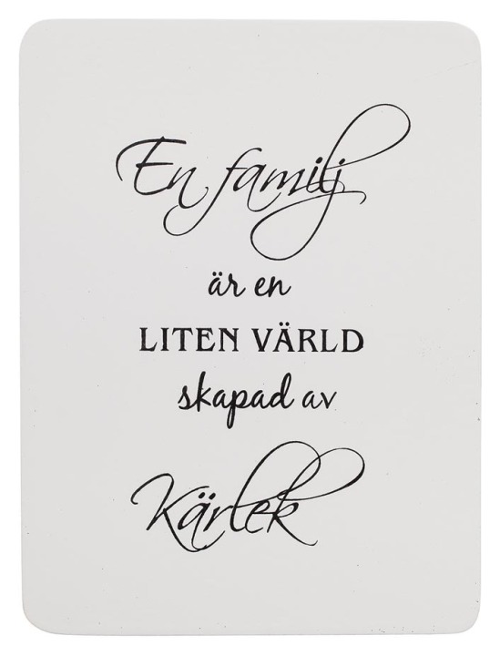Vit Tavla Tr Familj k rlek